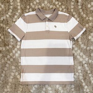 NWOT Abercrombie & Fitch Striped Muscle Polo